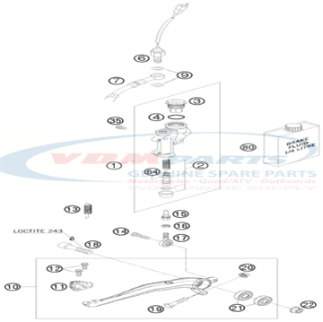 Brake hose rear, 54813070000 , Husqvarna, KTM, 